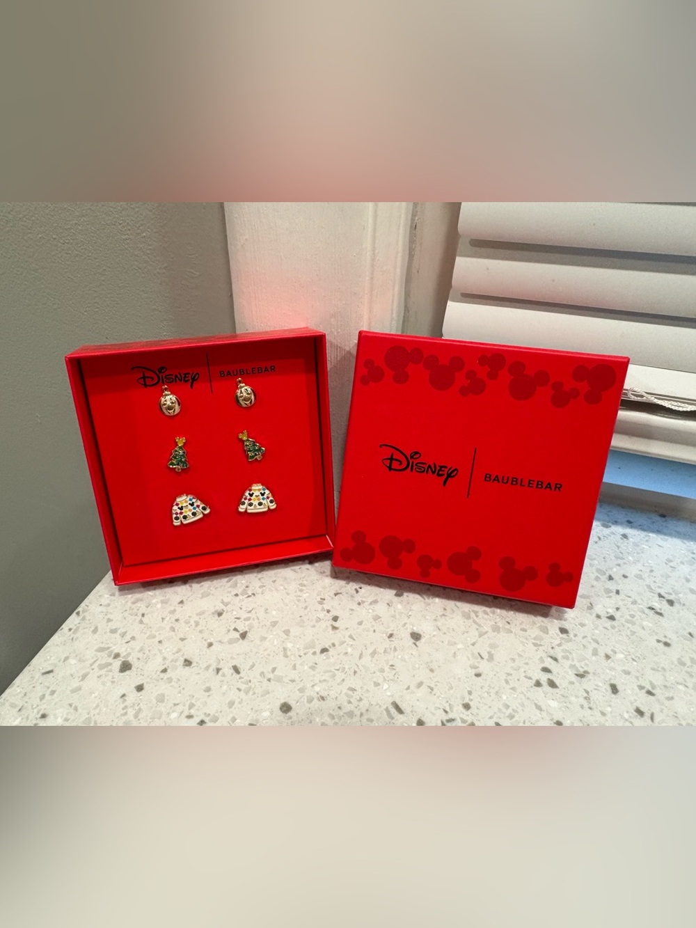NEW Disney Holiday Motif Earring Set by BaubleBar- 3 pairs